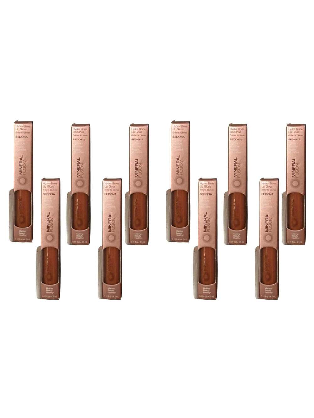 Mineral Fusion HydroShine Lip Gloss Sedona 4.5mL Nourishing Shine 10 Pack New